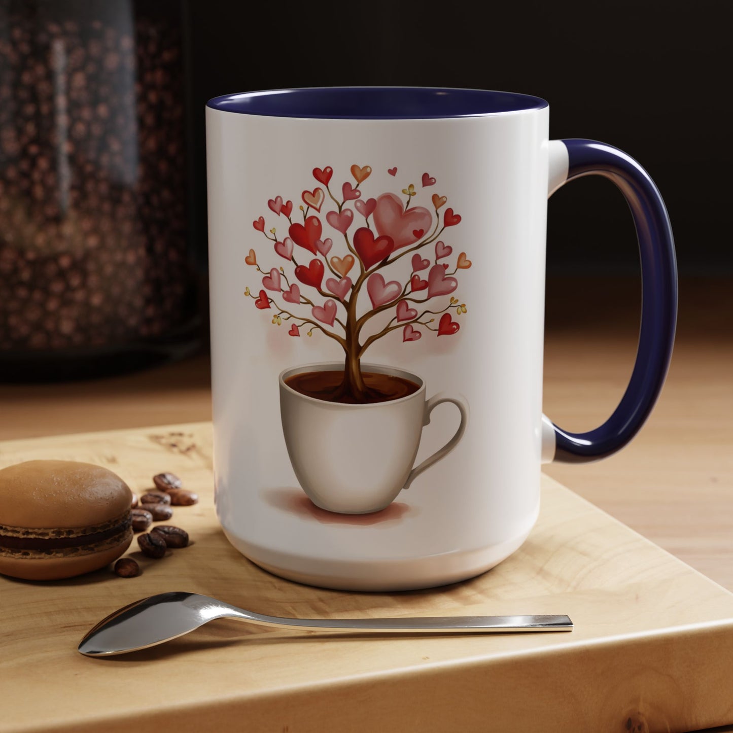 Heart Tree Ceramic Coffee Mug - Romantic Gift for Valentine’s Day & Love Celebrations in 8 Vibrant Colors