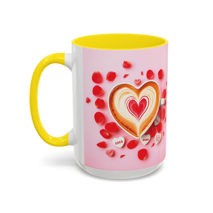 Romantic Accent Coffee Mug - Perfect Gift for Valentine's Day - 8 Color Options