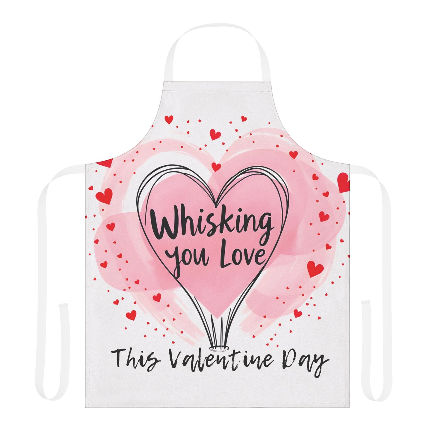 Valentine's Day Apron - Whisking You Love with 5-Color Strap Choices