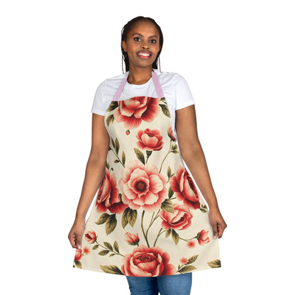 Classic Floral Elegance Apron - Stunning Vintage-Inspired Design