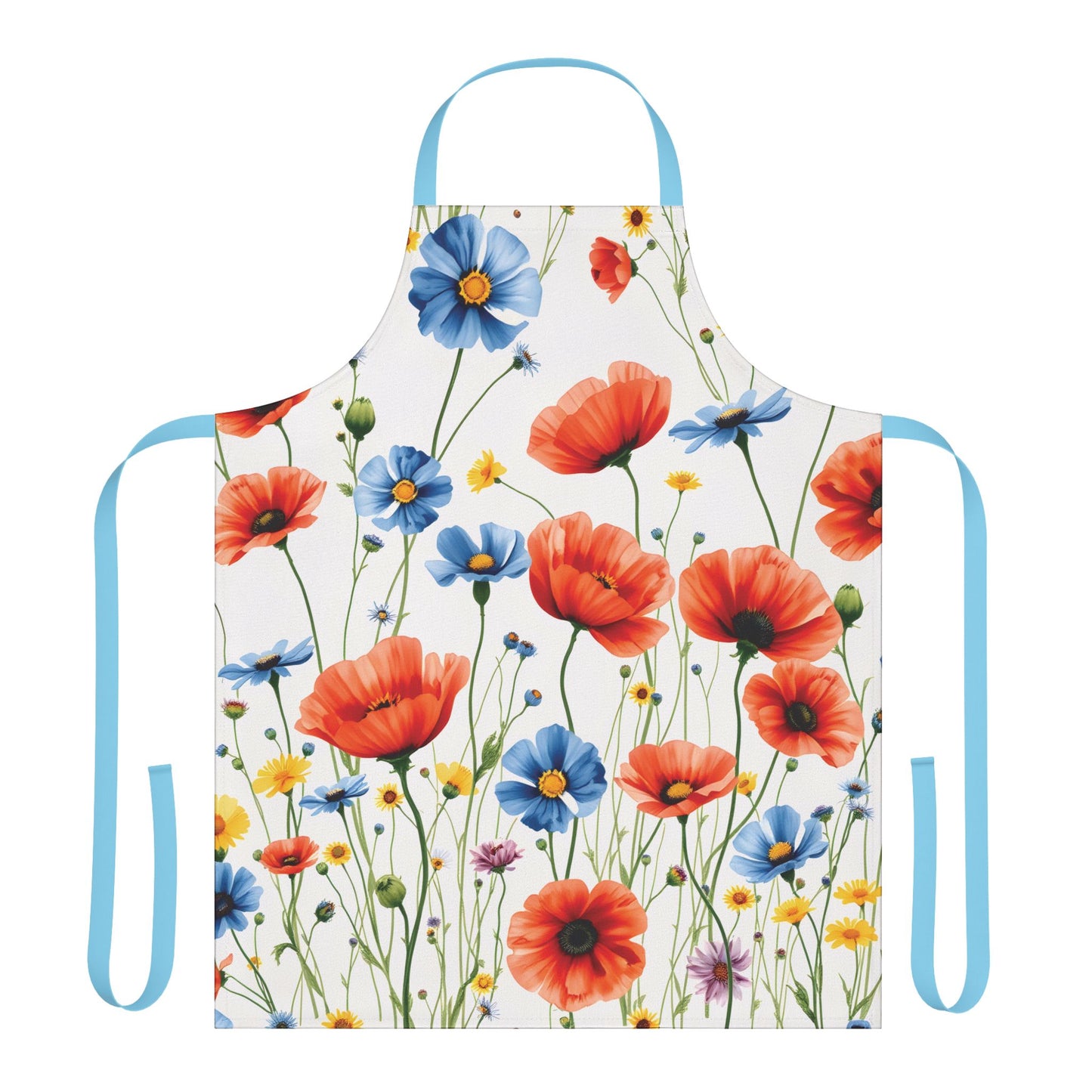 Vibrant Wildflower Meadow Apron with Choice of 5 Straps