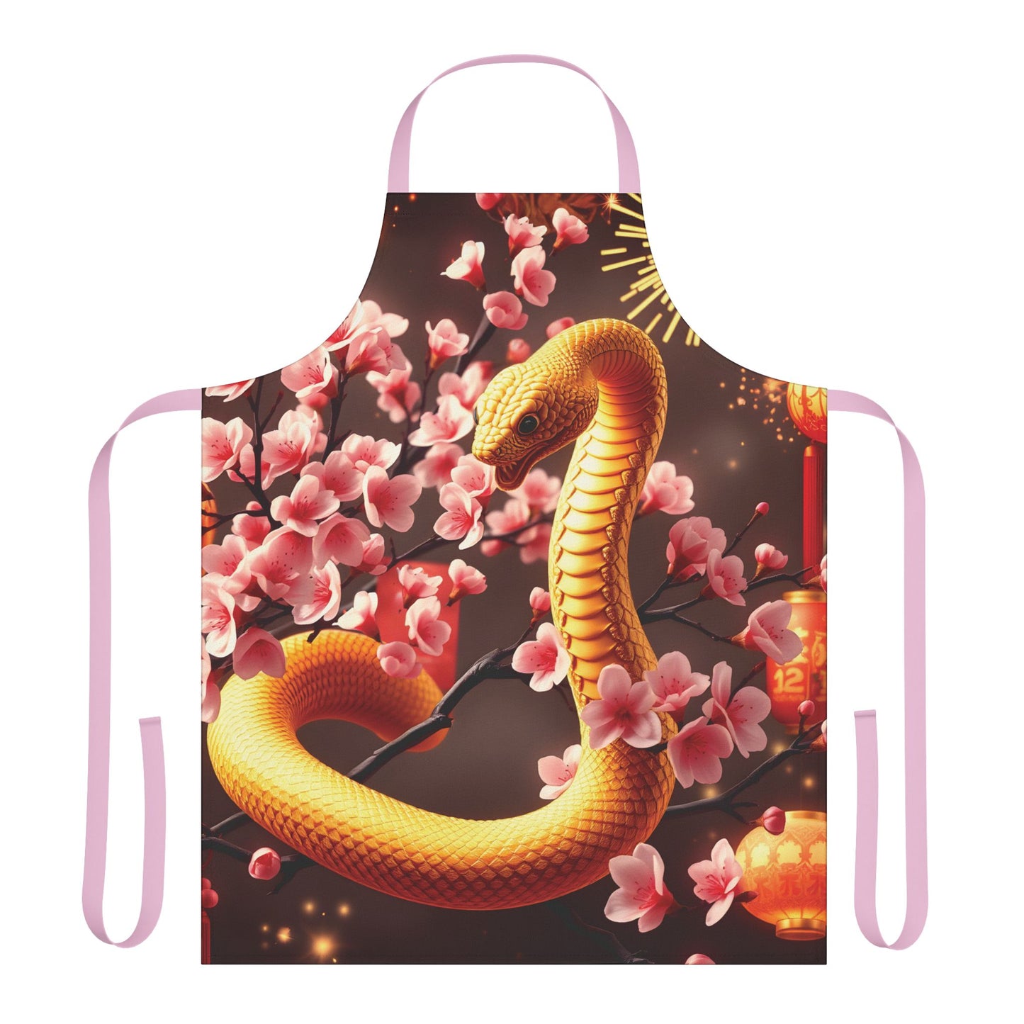 Golden Prosperity Snake Apron - Celebrate Chinese New Year in Style